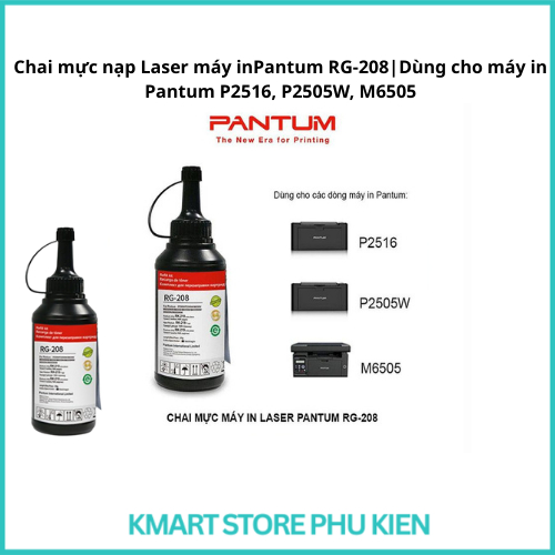 Chai mực nạp Laser máy inPantum RG-208|Dùng cho máy in Pantum P2516, P2505W, M6505