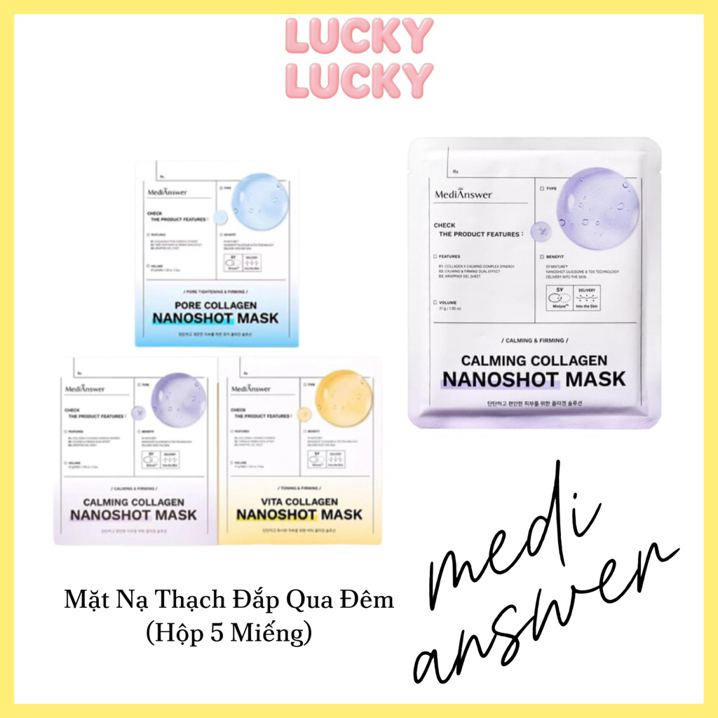 Hộp 5 Miếng Mặt Nạ Thạch MEDI ANSWER Vita Collagen Nanoshot Mask