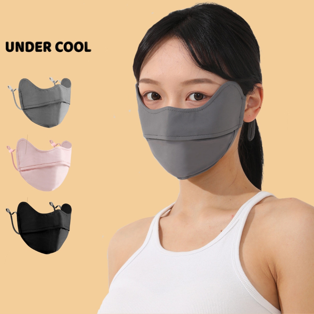 Khẩu Trang Chống Nắng UNDERCOOL Nửa Mặt Logo Đổi Màu Phát Hiện Tia UV UPF50+ 5 Màu KT01