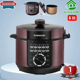 Nồi áp suất điện đa năng SUNHOUSE shd1550 5L - shd1657 6L lòng nồi chống dính