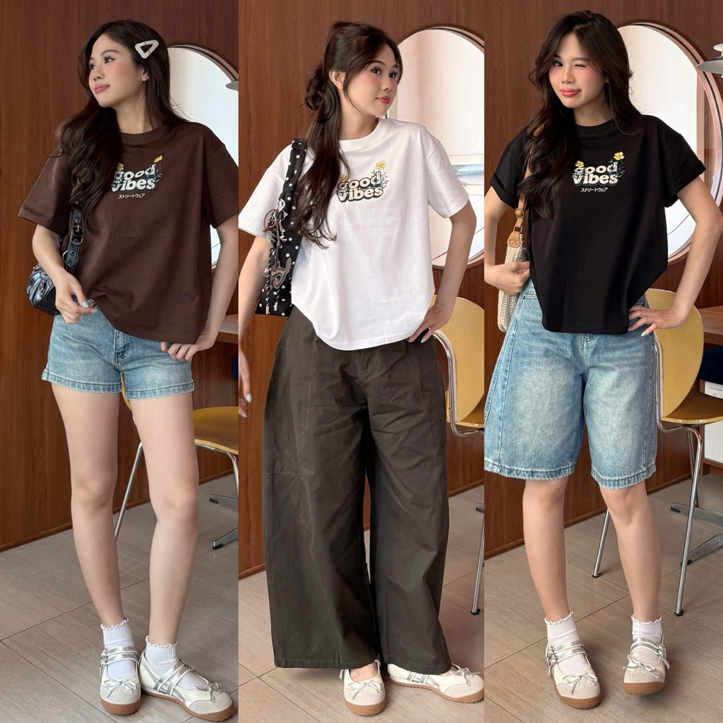 [RÁCH STORE] Áo Thun - In Chữ Good Vibes