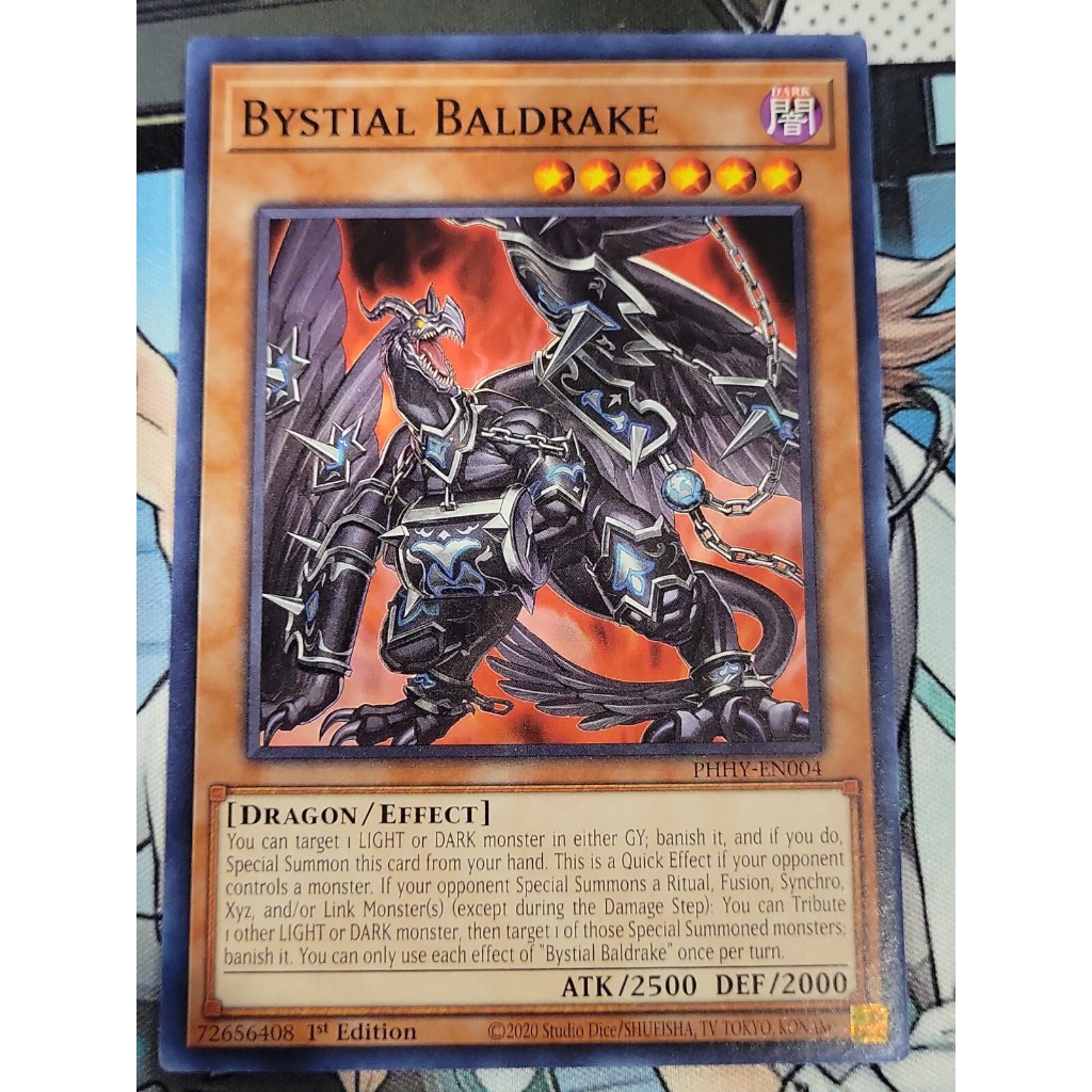 [ Dưa Hấu Yugioh ] Lá bài thẻ Bystial Baldrake - Tặng bọc nhựa MONS