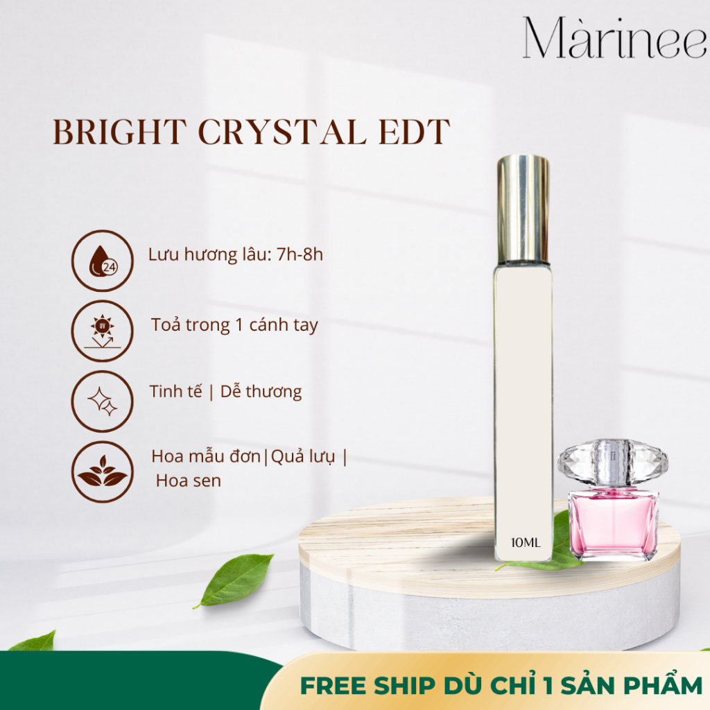 Nước hoa nữ Bright Crystal EDT, Bright Crystal Noir |5ml 10ml|  dịu dàng, tinh tế cuốn hút - Tiêm nư