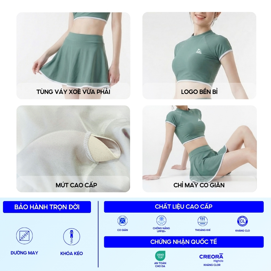 Bộ bikini nữ croptop ôm dáng năng động đi du lịch - Bikini Passport - BS1012_MS | BigBuy360 - bigbuy360.vn