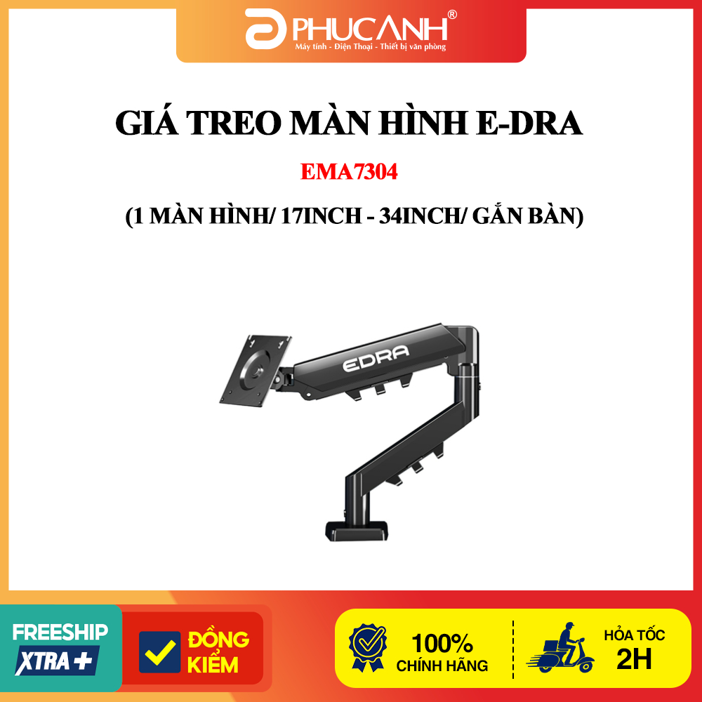 Giá treo màn hình E-Dra EMA7304 (1 màn hình/ 17inch - 34inch/ Gắn bàn)