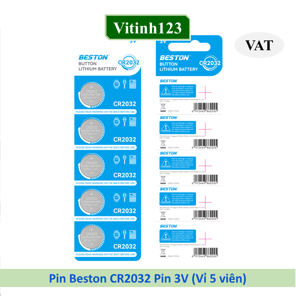 Pin Beston CR2032 Pin 3V
