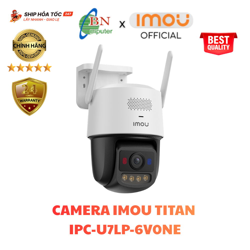 Camera IMOU TITAN BAN ĐÊM CÓ MÀU TITAN PRO IPC-U7LP-6V0NE 6MP công nghệ hình ảnh Aurora chất lượng (