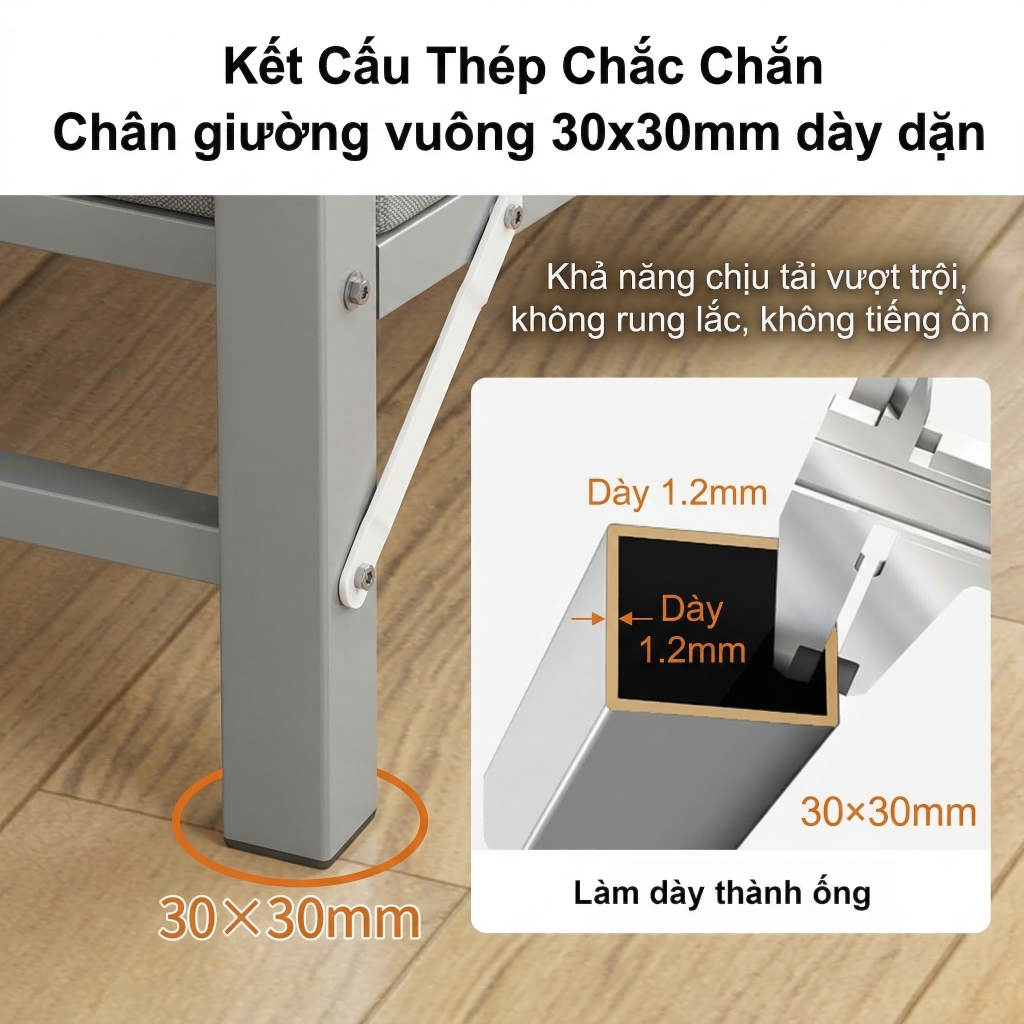 REX Giường Gấp 1m9 Khung Thép Cao Cấp Chắc Chắn Giường Gấp Gọn Nhẹ Bền Bỉ Thích hợp cho văn phòng | BigBuy360 - bigbuy360.vn