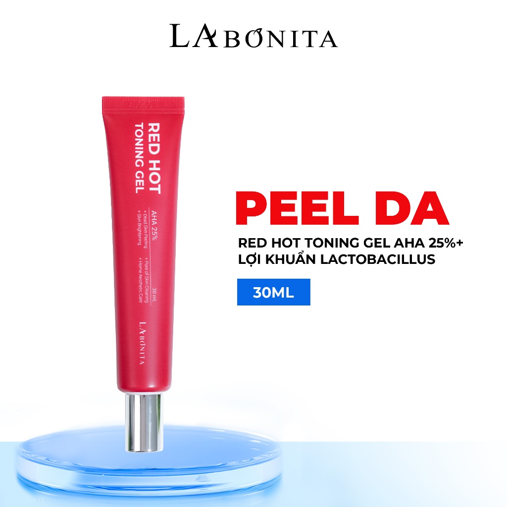 [LABONITA MIỀN BẮC] Tuýp Peel da Labonita Red Hot Toning Gel AHA 25%+Lợi khuẩn Lactobacillus 30g