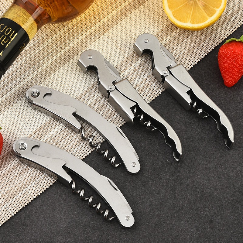 Sanwildly🌺Dụng cụ mở nắp chai rượu vang và bia đa năng bằng thép không gỉ 2cr13 có thể gập lại