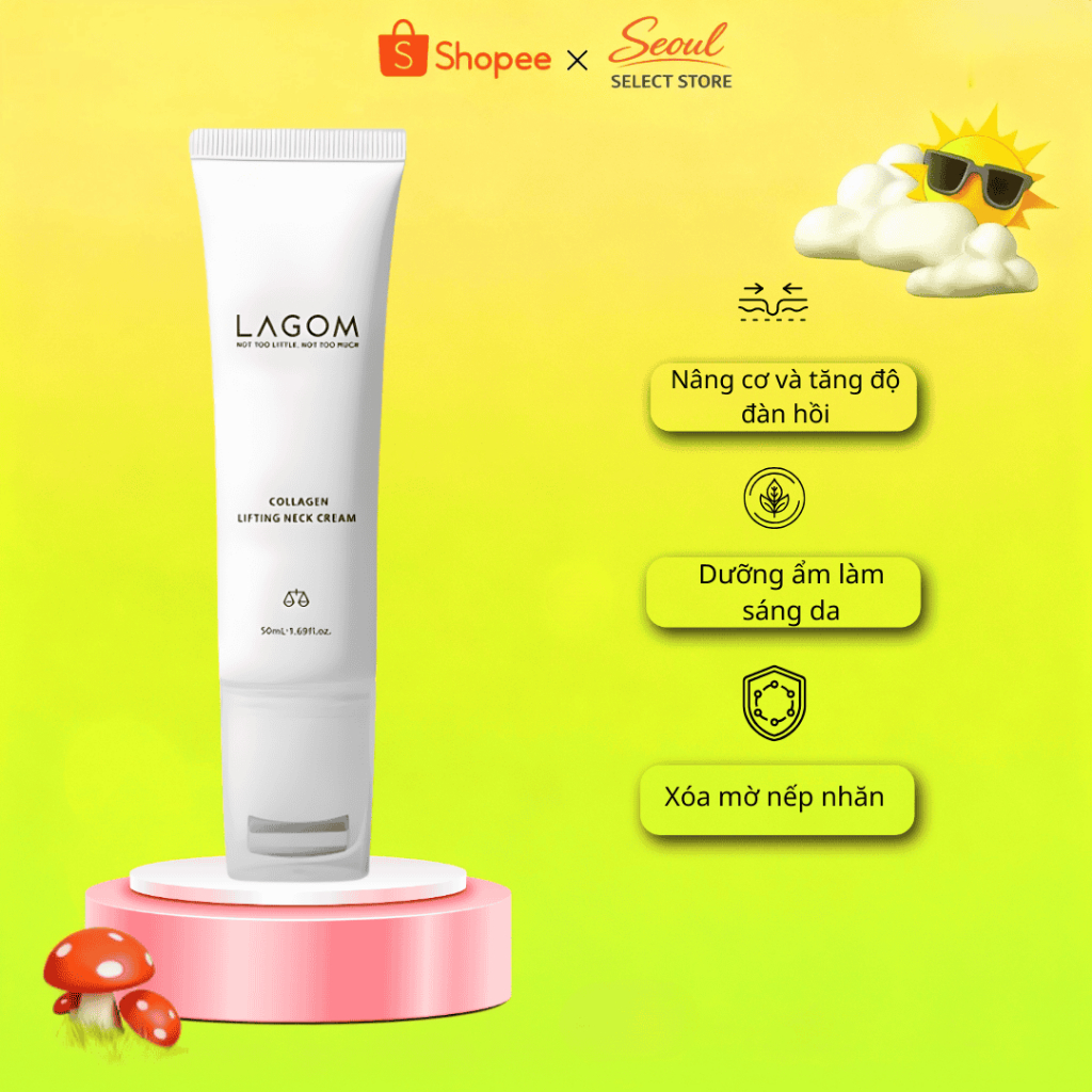Kem chống lão hóa vùng cổ LAGOM COLLAGEN LIFTING NECK CREAM