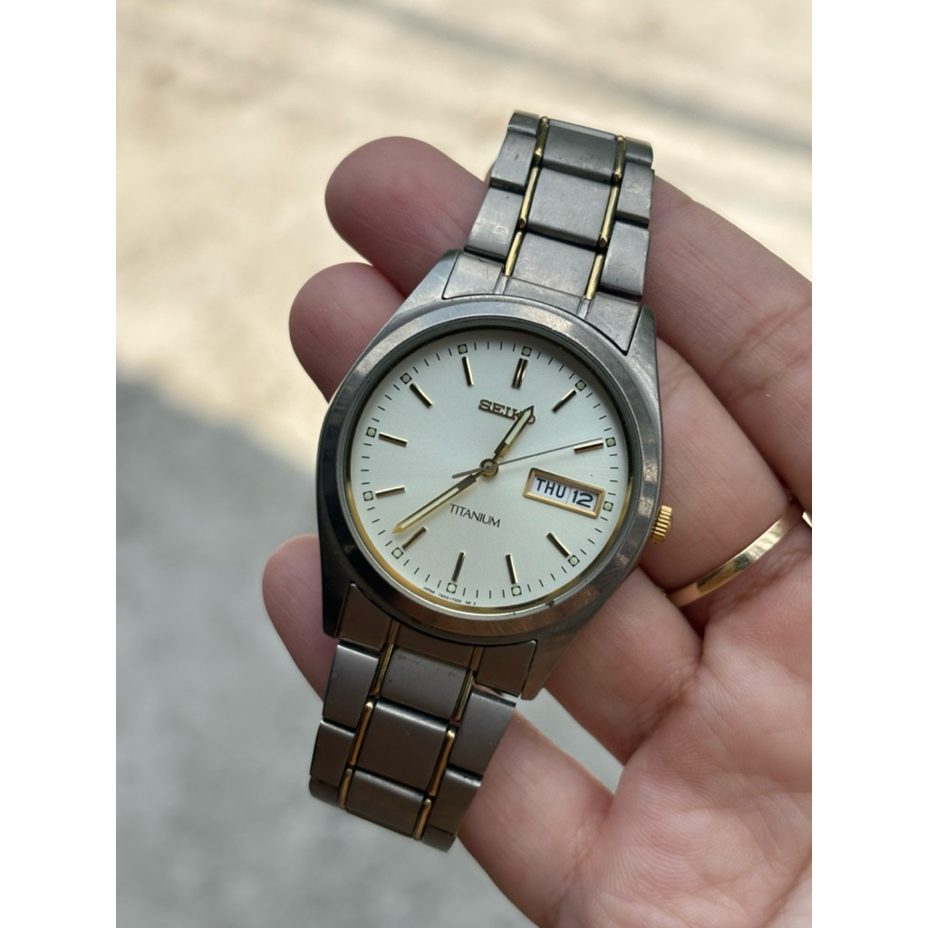 (đọc kỹ mô tả) ĐỒNG HỒ NAM SEIKO TITANIUM HÀNG 2hand