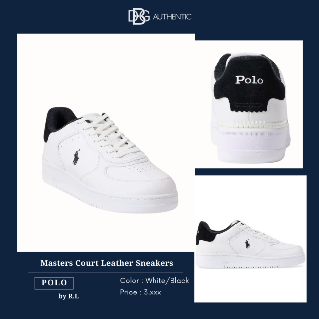 [ Chính Hãng ] [ Sale Off ] Giày Nam Polo Ralph Lauren - Masters Court Leather Sneakers