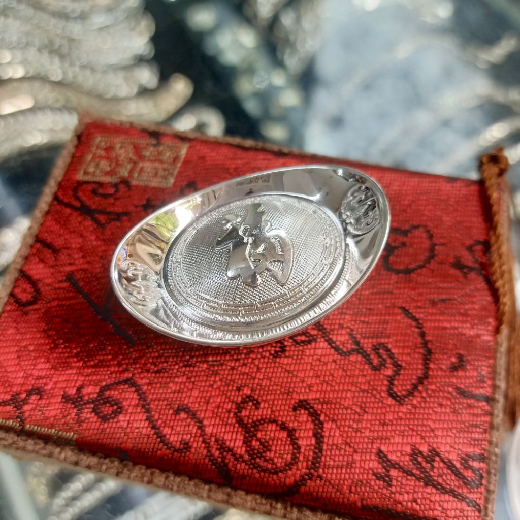 Đĩnh Bạc chữ phúc 999 _Thỏi Bạc 999 ,10g