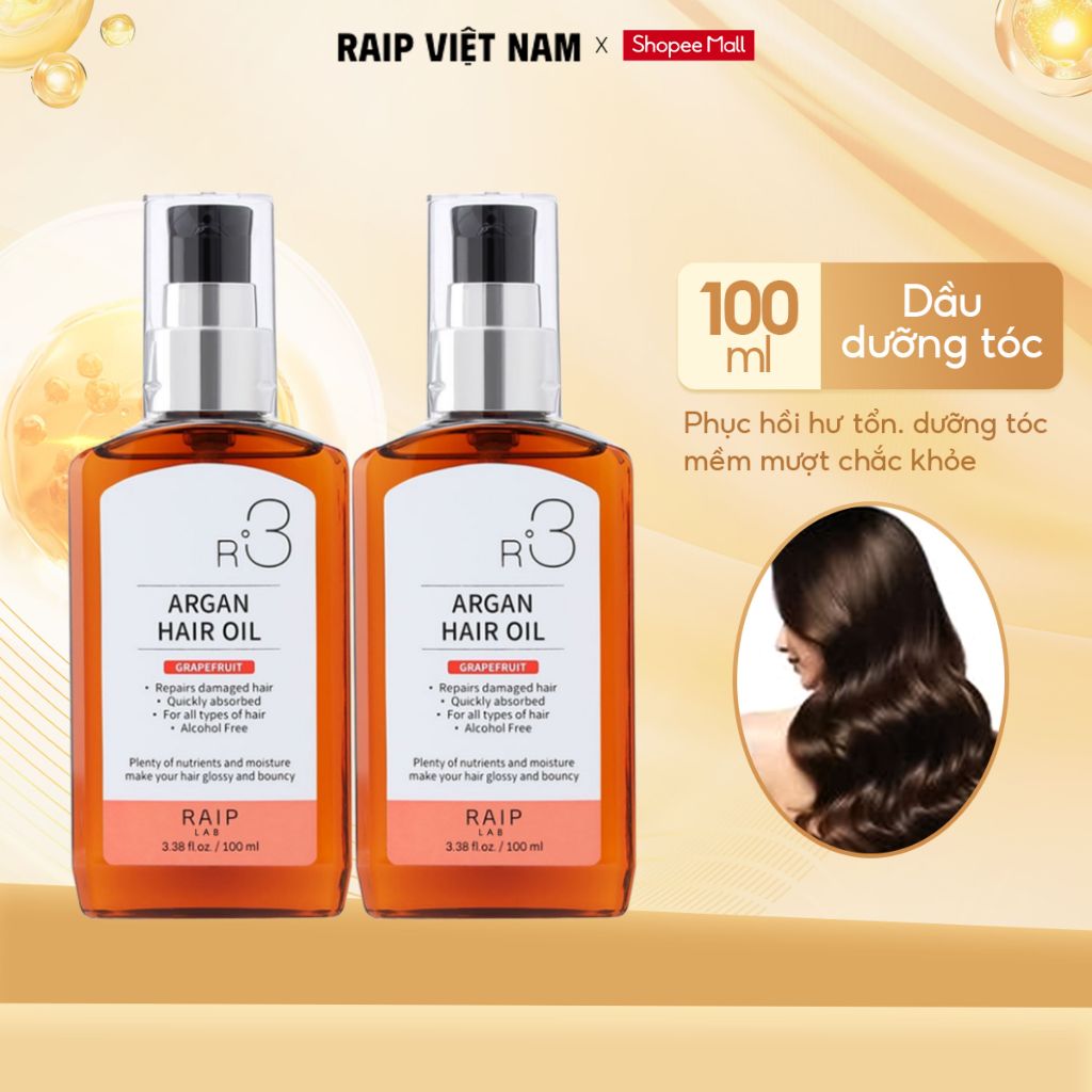 Tinh dầu dưỡng tóc RAIP LAB R3 Argan Hàn Quốc hương Grapefruit thơm ngọt 100ml