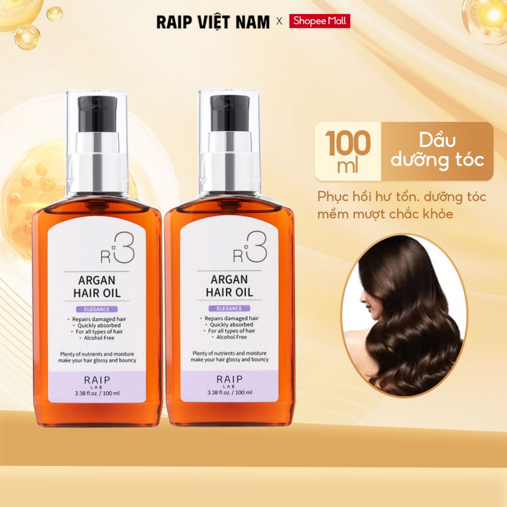 Tinh dầu dưỡng tóc RAIP LAB R3 Argan hương Elegance Hàn Quốc  100ml