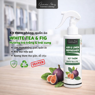 Tinh Dầu Xịt Thơm White Tea & Fig Trà Trắng & Sung Aroma Story, Nước Hoa Xịt Thơm Phòng Và Quần Áo Size 20ml - 200ml