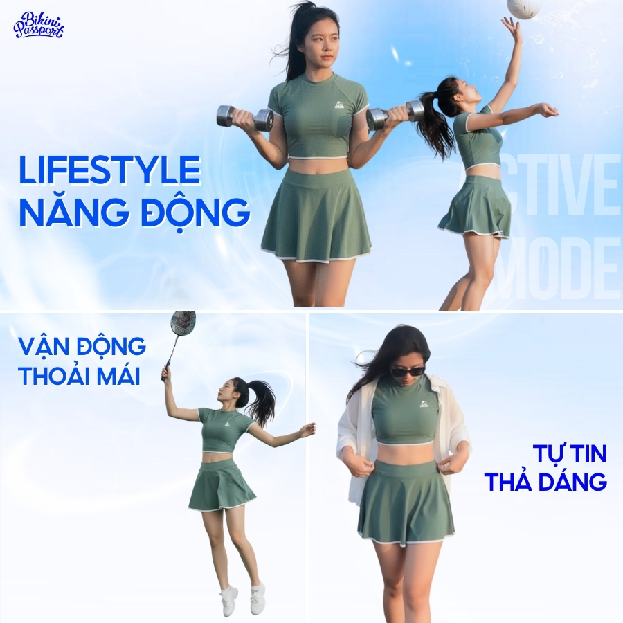 Bộ bikini nữ croptop ôm dáng năng động đi du lịch - Bikini Passport - BS1012_MS | BigBuy360 - bigbuy360.vn