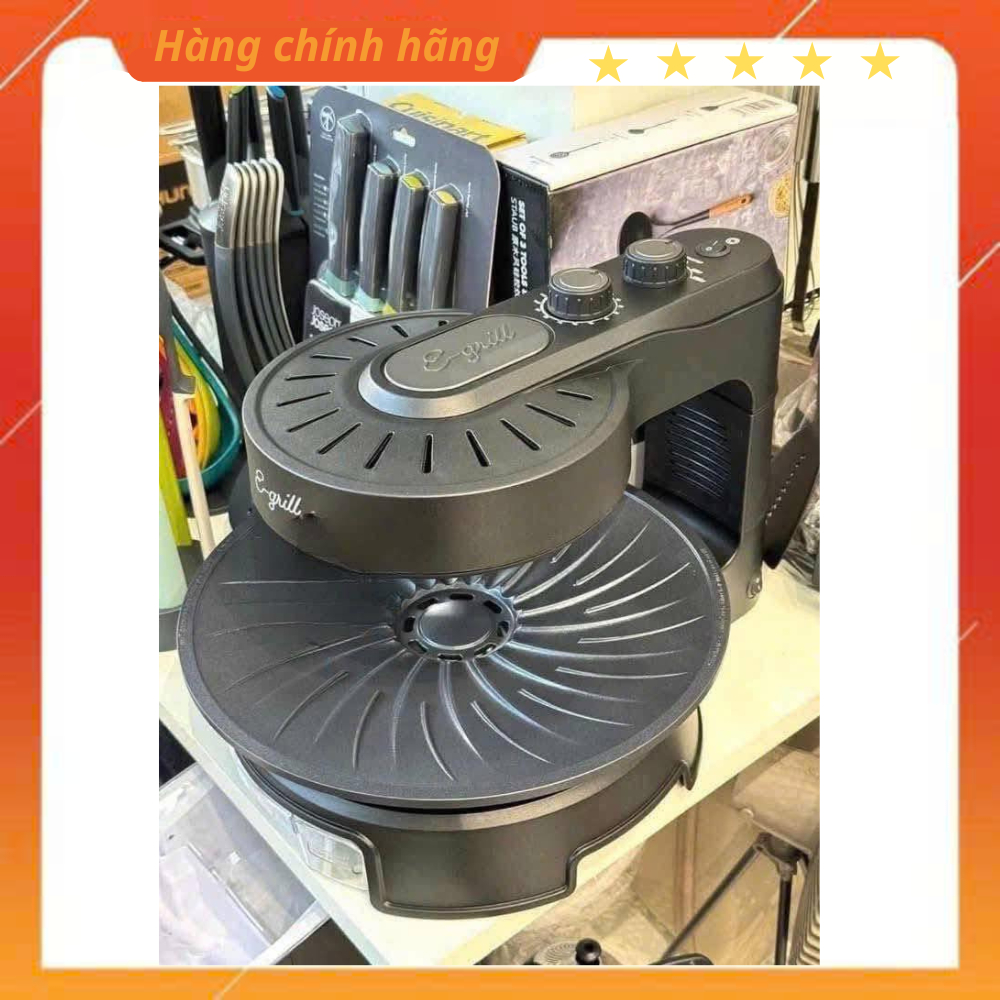BẾP NƯỚNG QUAY TRÒN KO MÙI, KO KHÓI E-GRILL ĐỨC (BẢN CƠ)