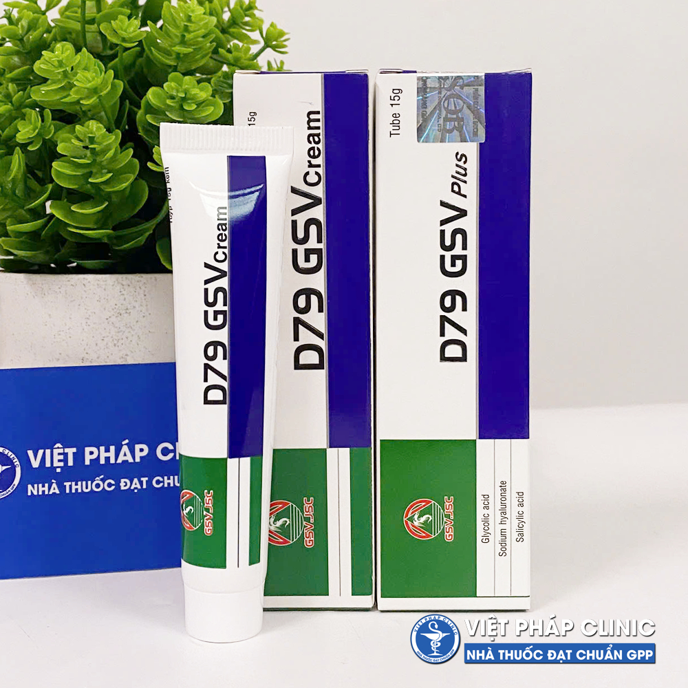 D79 GSV Cream/Plus/Pro Giảm Mụn Trứng Cá, Mụn Lưng, Dày Sừng Nang Lông 15g/20g