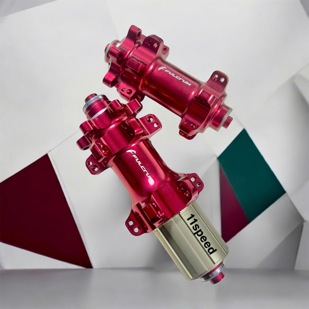 Đùm đĩa 6ốc Fulcrum 24/24lỗ màu đỏ cối 11speed căm thẳng dành cho xe đạp (đùm không kèm ty)