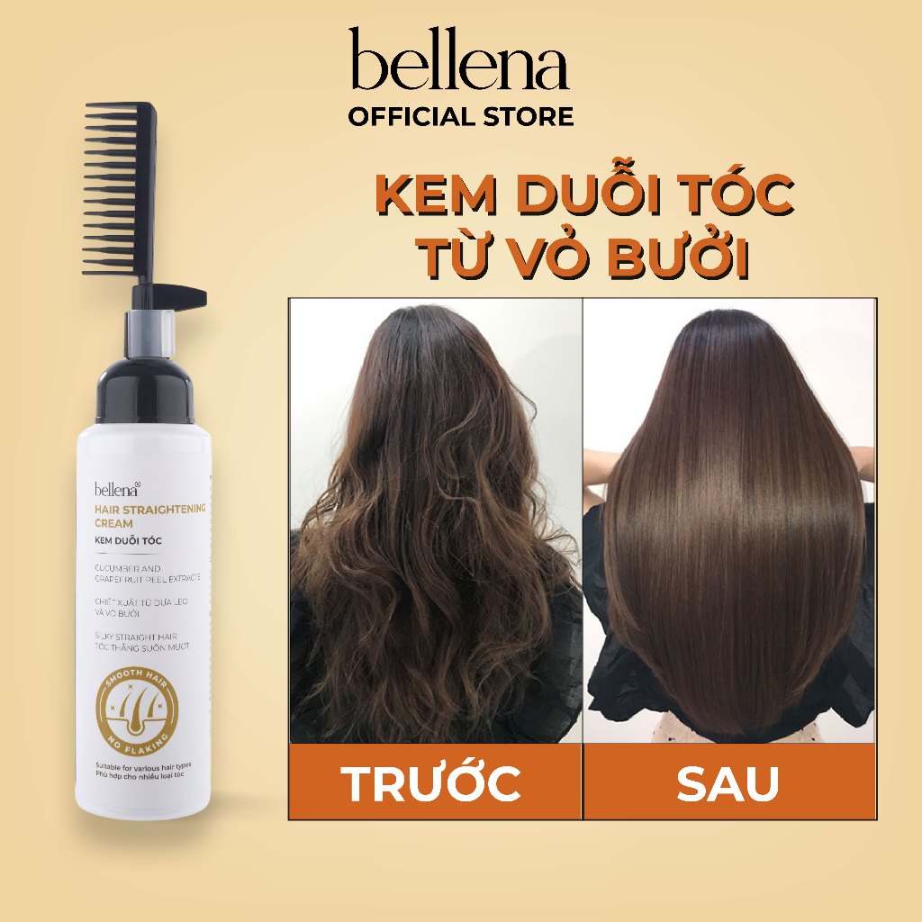 Thuốc duỗi tóc tại nhà kem ép duỗi tóc tại nhà bảo vệ không tổn thương tóc Bellena Hair Straightening Cream 250ml