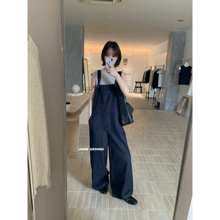 Quần yếm jean mài dáng dài BRONZE (80756) - MIDISTORE