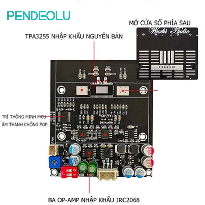 PENDEOLU Mạch Khuếch Đại Âm Thanh Chính Hãng Tpa3255 Stereo 300wx2 Bridge Mono 600w