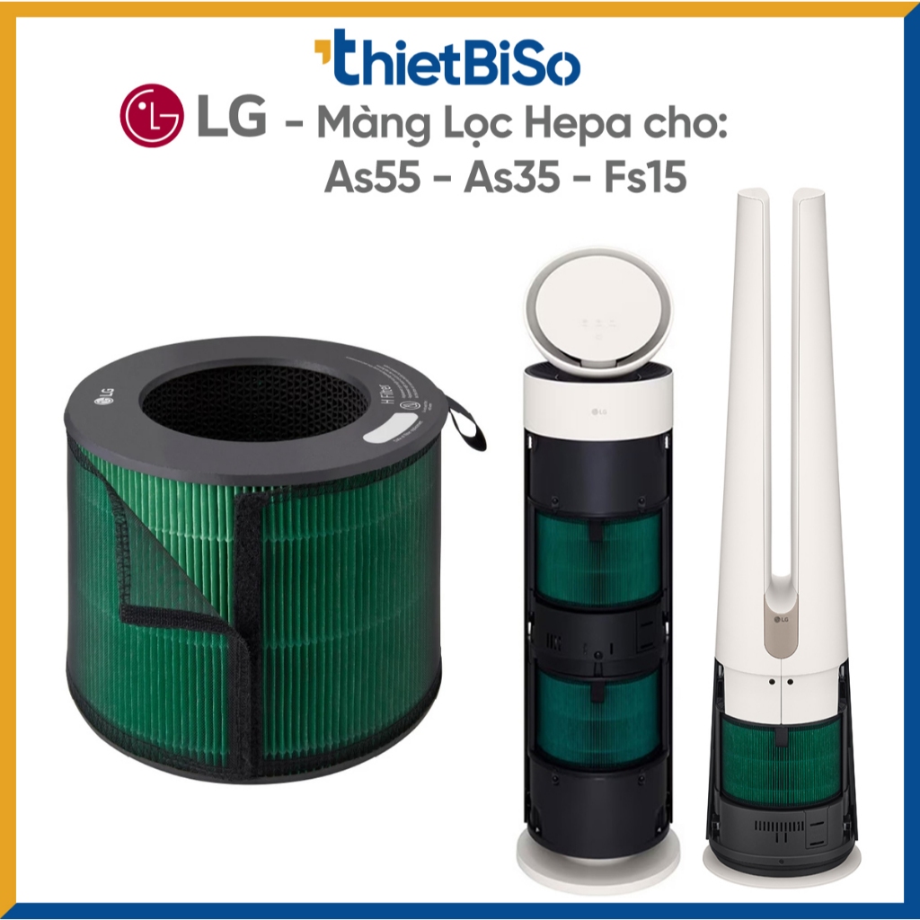 { Chính Hãng } Màng lọc Hepa dùng cho LG PuriCare AeroBooster 2 tầng AS55GGBY0/AS35GGW10/AS20GPWU0/F