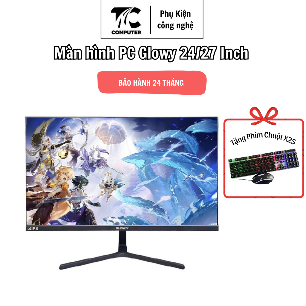 Màn hình PC Glowy 24/27 Inch Gaming/Văn Phòng IPS FHD 75 -180Hz, Full Box Bảo hành 24 tháng