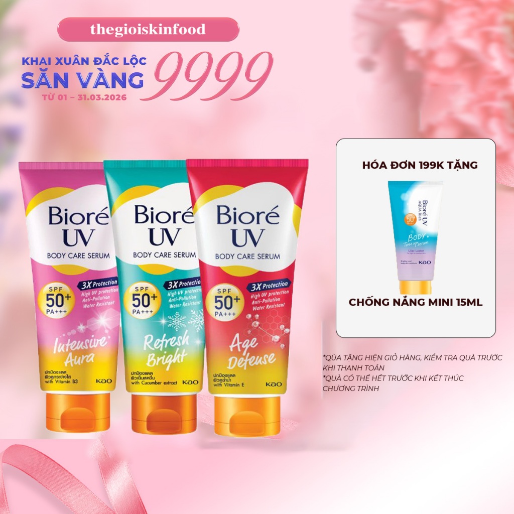 [150ml] Tinh Chất Dưỡng Thể Chống Nắng, Kháng Bụi Bioré UV Anti-Pollution Body Care Serum
