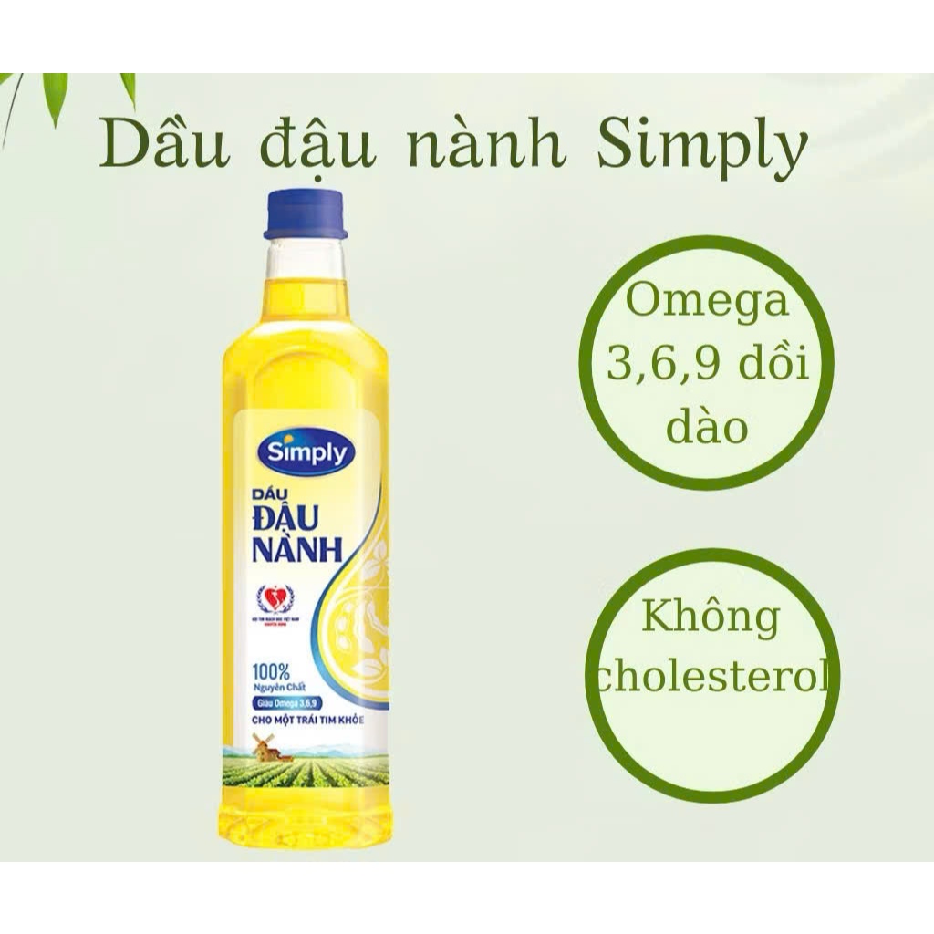 Dầu ăn Simply, Neptune, Meizan chai 1L (date mới nhất) của shopmevabe1994