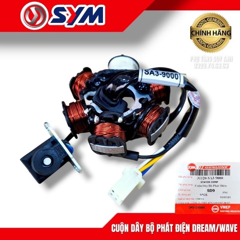 Cuộn Điện 6 Múi SYM Dream Wave – Mâm Lửa 6 Múi Chinhhang, Sạc Ổn Định