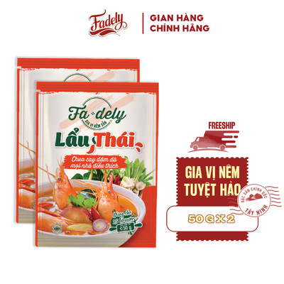 Combo 2 gói Gia Vị Nêm Sẵn Lẩu Thái Fadely (50gx2gói)