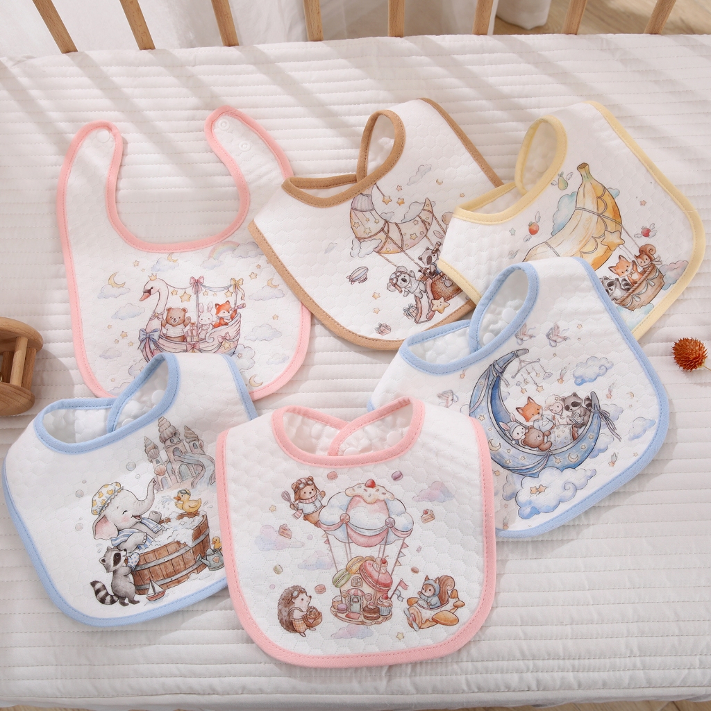 Yếm Chữ U Họa Tiết Cổ Tích Chống Thấm Cho Bé Panda Kids - HT842