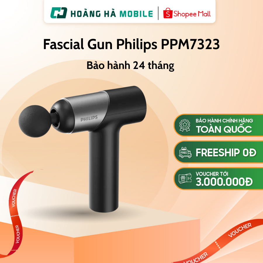 Máy massage cầm tay Fascial Gun Philips PPM7323 - Chính Hãng