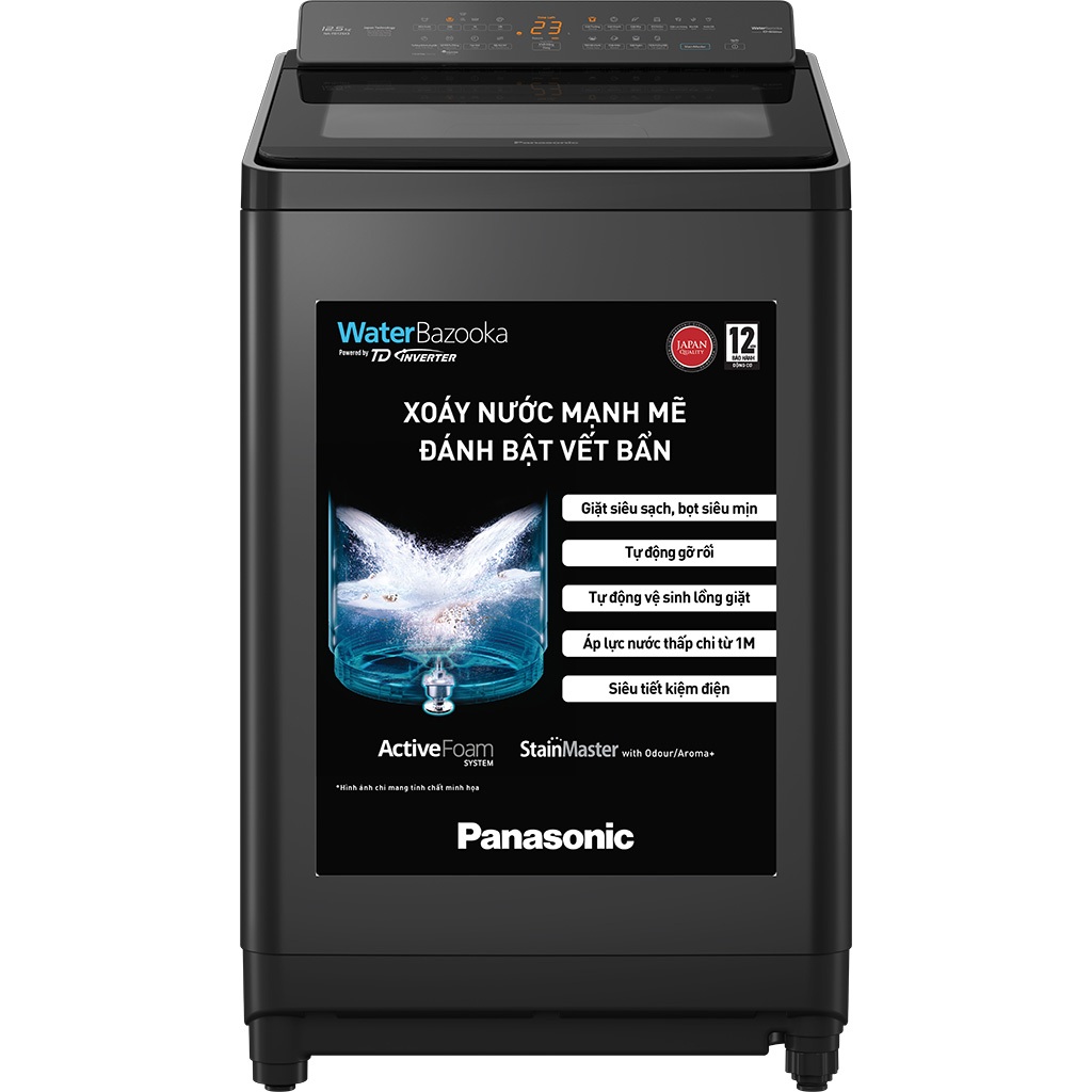 Máy giặt Lồng Đứng  Panasonic Inverter 12.5 kg NA-FD125X3BV - Hàng Chính Hãng