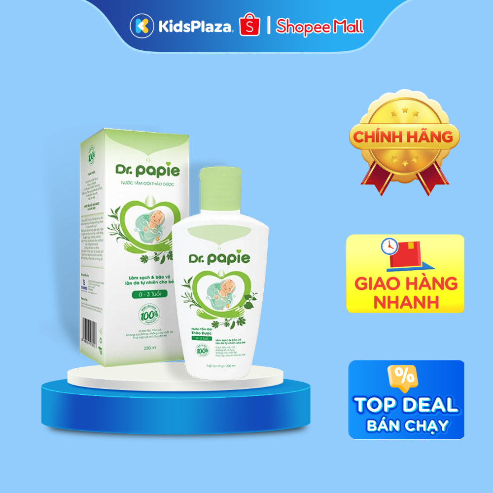 Nước tắm gội thảo dược Dr Papie 230ml