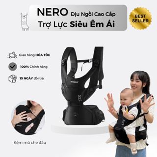 Địu Trợ Lực MOOIMOM Siêu Nhẹ, Êm Ái, Gọn Nhẹ, Chống Thấm Nước, Hạn Chế Đau Lưng, Cho Bé 4–36 Tháng