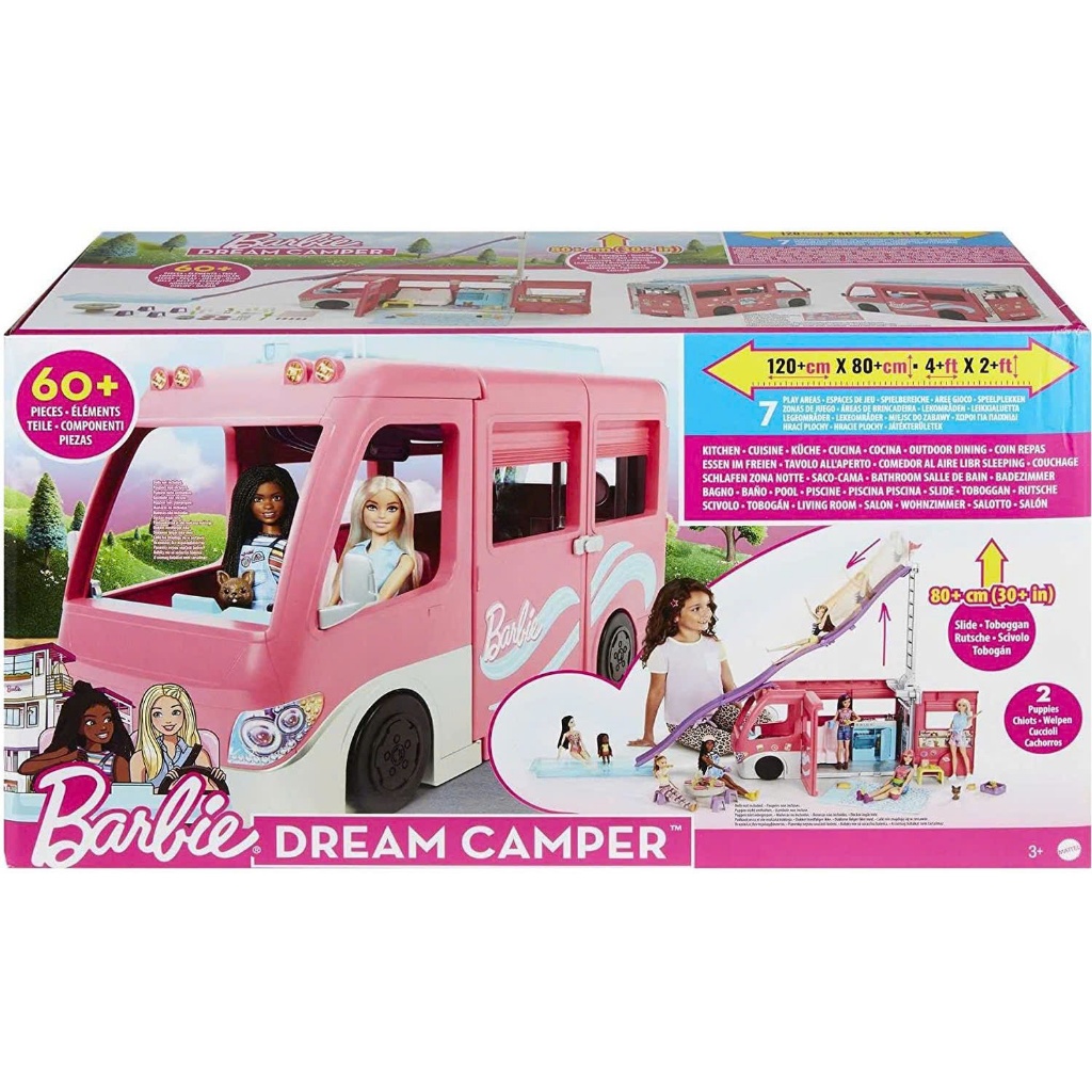 Ngôi Nhà Búp Bê Barbie Dream Camper Cao 80cm Hơn 60 Chi Tiết Hàng Chính Hãng New 100 %