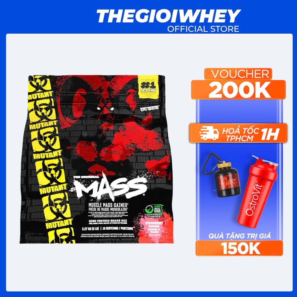 Mutant Mass Mutant 2.3kg Mass Gainer Bột Sữa Tăng Cơ Tăng Cân Cho Dân tập Gym