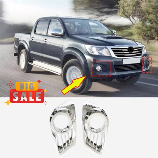 Ốp Viền Đèn Gầm Trước Hilux 2012 2013 2014 - Ốp Bảo Vệ Đèn Gầm Trước Toyota Hilux