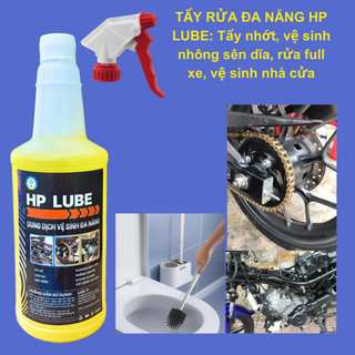 Bộ Rửa Xe Máy, Rửa Full Xe, Vệ Sinh Sên, Lốc Máy HP LUBE 1L Kèm Khăn Lau Xe, Bộ Cọ Bao Tay Rửa Xe