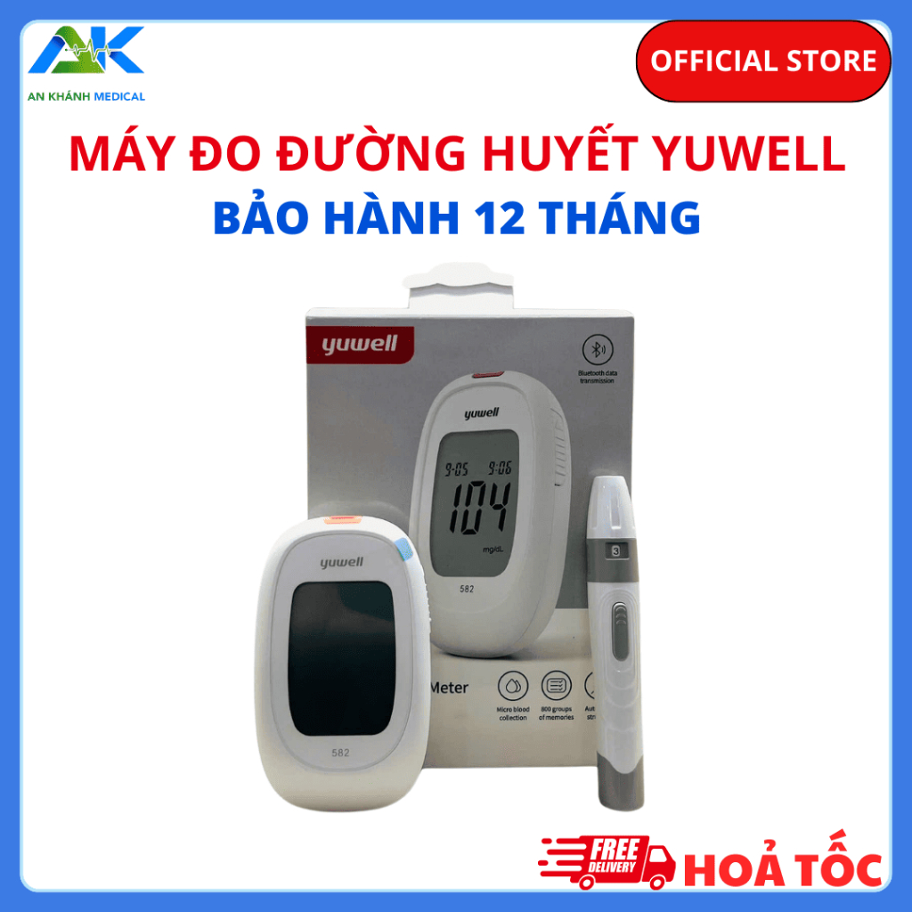 Máy đo đường huyết Yuwell - Bảo hành 12 tháng