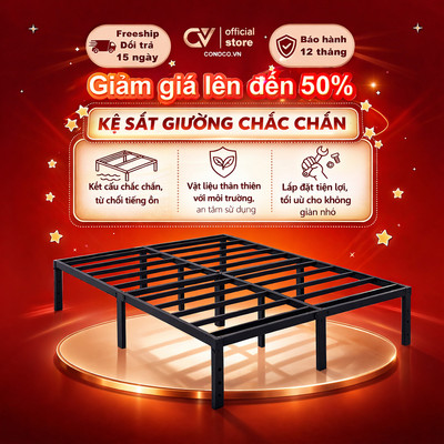 CONOCO Giường sắt khung dày chịu tải tới 300kg lắp ráp đơn  đồ phù hợp phòng trọcký túc xá