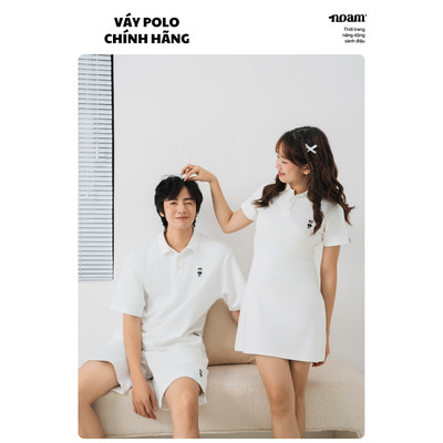 Váy Polo nữ Teeny NOAM co giãn 4 chiều phong cách trẻ trung năng động - Màu đen/ trắng