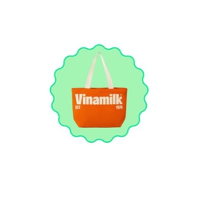 [Hàng tặng không bán]Túi tote cam đào Vinamilk