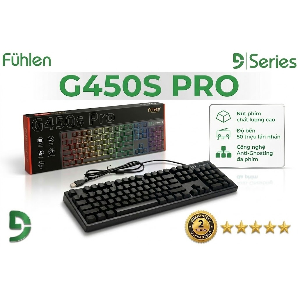 Bàn Phím Gaming Giả Cơ Fuhlen G450S Pro Chính Hãng-Bảo Hành 24 Tháng