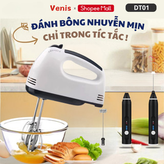 Máy Đánh Trứng Cầm Tay 7 Tốc Độ Tặng 4 Đầu Đánh Cao Cấp, Hoạt Động Êm Ái