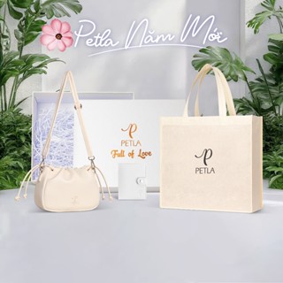 Túi da đeo chéo nữ kiểu dây rút Petla LN10